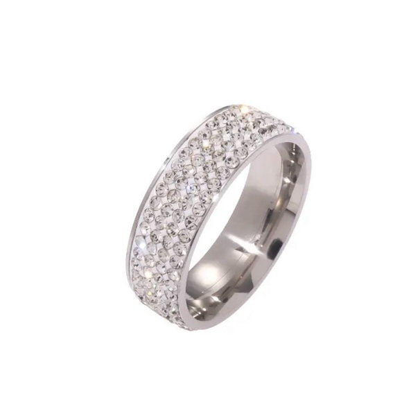 NEW Stainless Steel & Diamond Ring - Picture 5 of 5